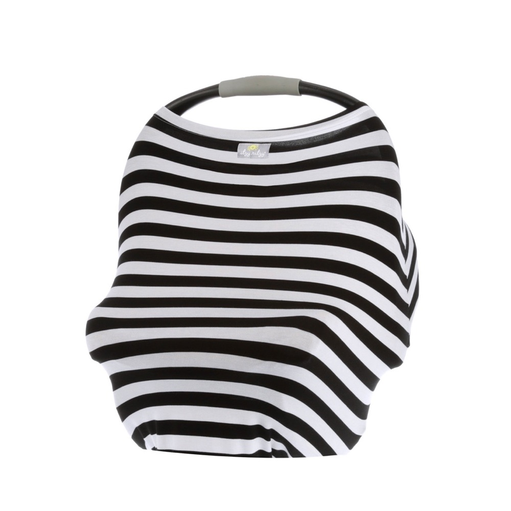 Itzy Ritzy black and white striped cover
